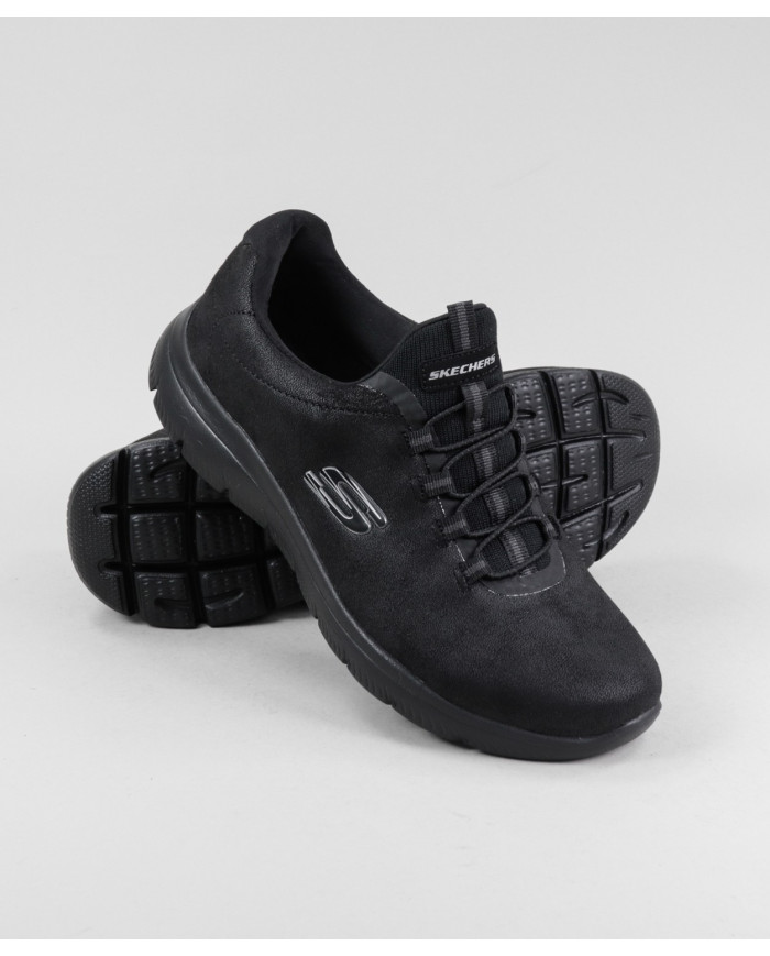 Sapatilhas Pretas Skechers Oh So Smooth