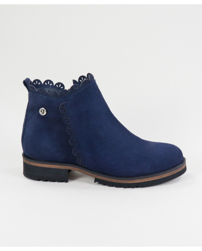 Blue Boots Rasas Ginova with Rebordo Decorated