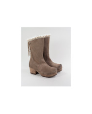 Botas Taupe Femininas Ginova com Cordões