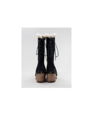 Botas Pretas Femininas Ginova com Cordões