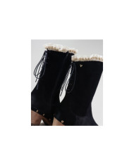 Women's Black Boots Ginova with Cords