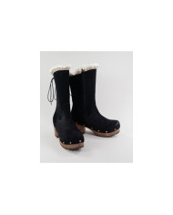 Botas Pretas Femininas Ginova com Cordões