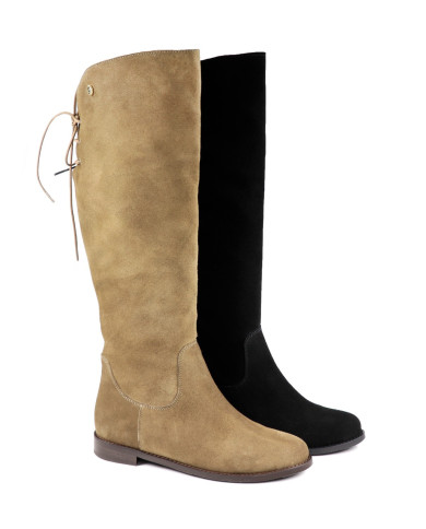 Botas Rasas com Cano Alto Ginova