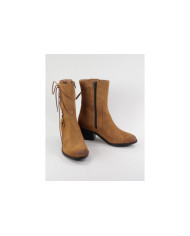 Botas Camel de Senhora Ginova com Atacadores Laterais
