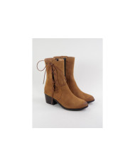 Botas Camel de Senhora Ginova com Atacadores Laterais
