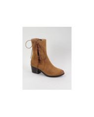 Botas Camel de Senhora Ginova com Atacadores Laterais