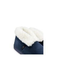 Blue Women's Pantufas with Pelo