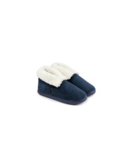 Blue Women's Pantufas with Pelo