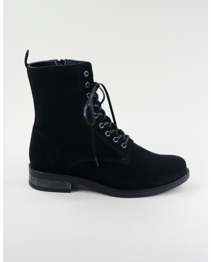 Botas Rasas de Senhora Ginova Estilo Militar