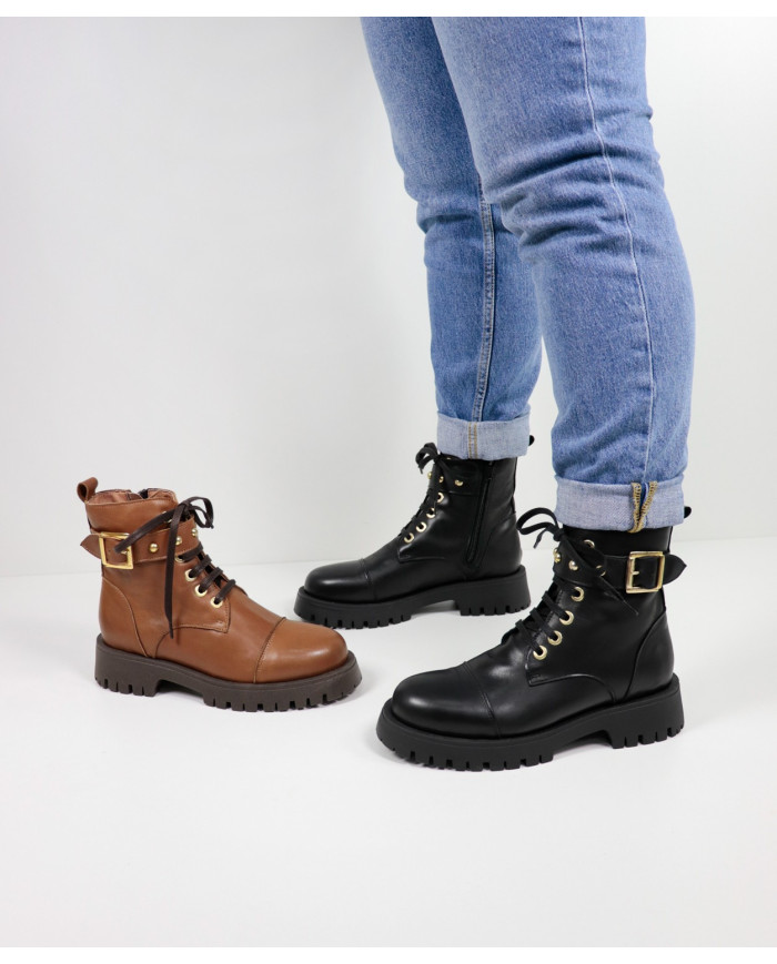 Botas militares de mujeres Ginova en Skin
