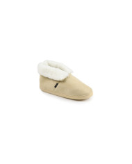 Beige Women's Pantufas with Pelo