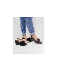 Sapatos Rasos Ginova Envernizados com Laço