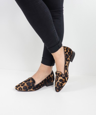 Sapatos Rasos Ginova Leopardo