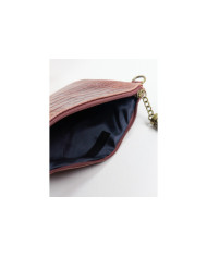 Clutch Castanha de Senhora com Pele Gravada