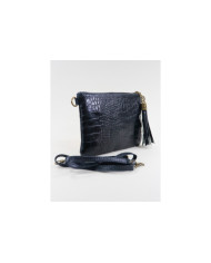Ladies Black Clutch with Embossed Skin