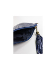 Clutch Lady's Blue with Embossed Skin