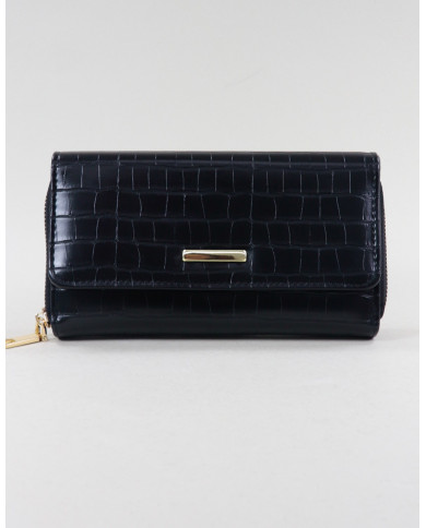 Ladies Black Wallet Rectangular