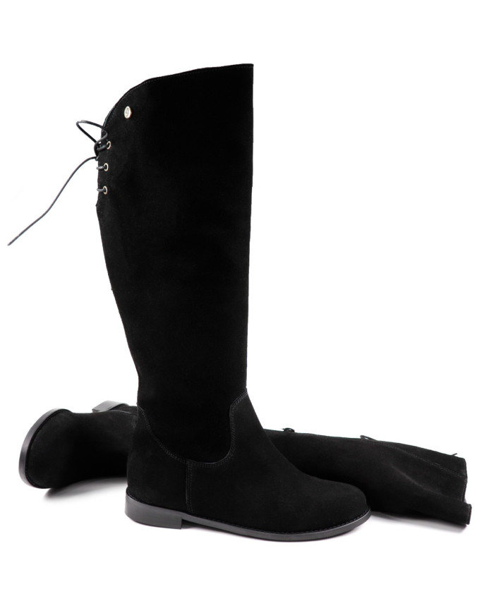 Black Boot Rasa Cano Alto Ginova