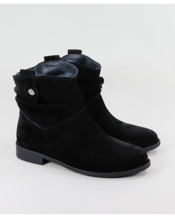 Rasas Ginova Black Boots with Wrinkled Effect