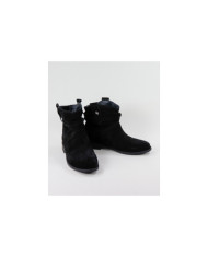 Rasas Ginova Black Boots with Wrinkled Effect