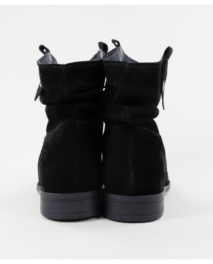 Rasas Ginova Black Boots with Wrinkled Effect