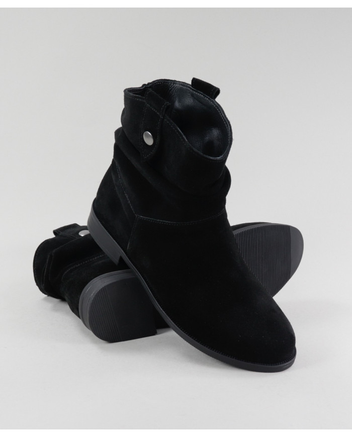 Rasas Ginova Black Boots with Wrinkled Effect