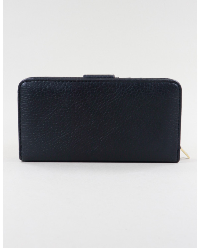 Ladies Black Wallet Rectangular