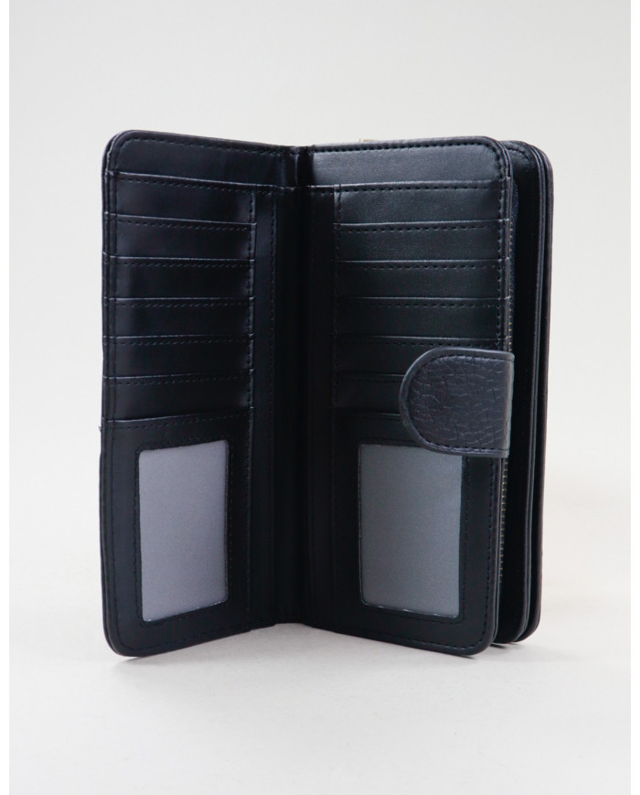 Ladies Black Wallet Rectangular