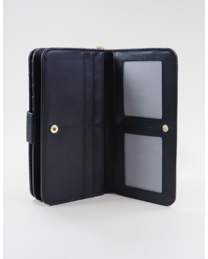 Ladies Black Wallet Rectangular
