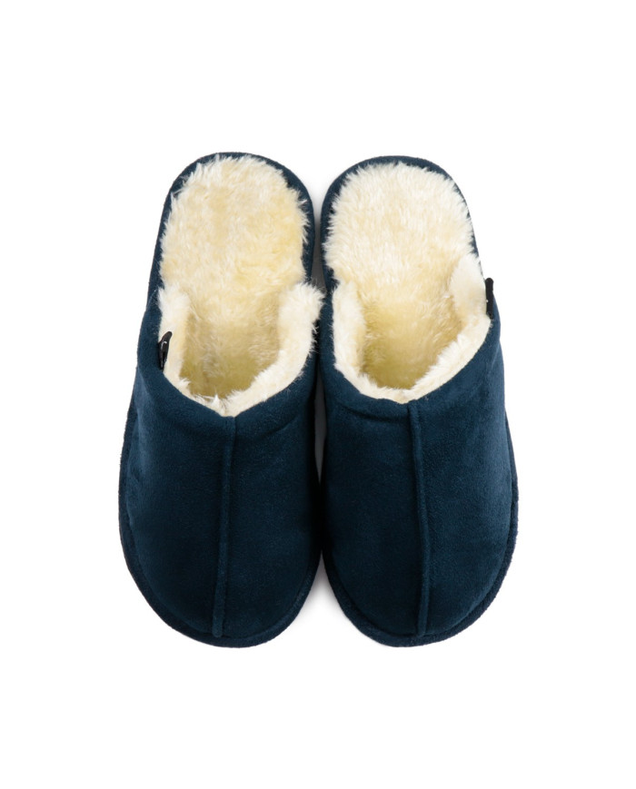 Chinelos de Quarto de Mulher Azuis com Pelo