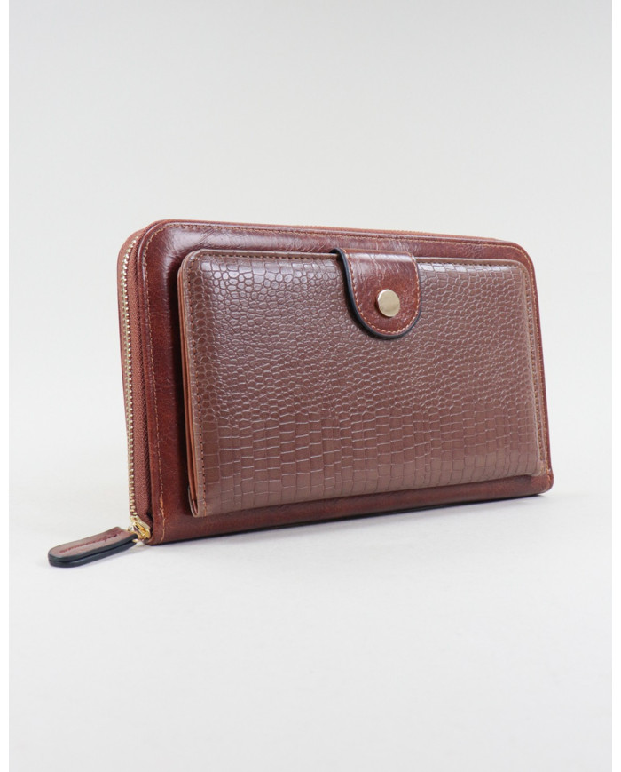 Lady's Brown Wallet with Texture