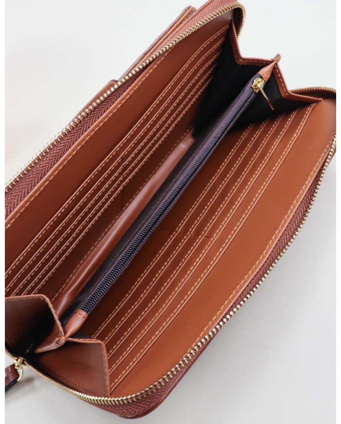 Wallet marrón de Lady con textura