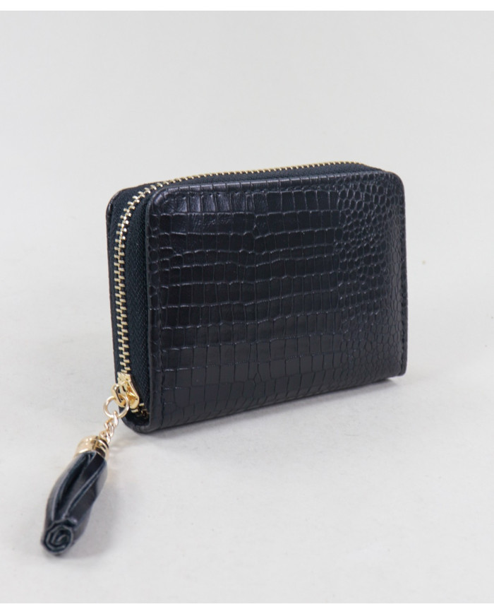Black Female Wallet with Berloque