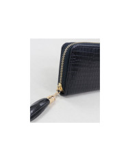 Carteira Feminina Preta com Berloque