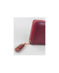 Carteira Feminina Bordô com Berloque