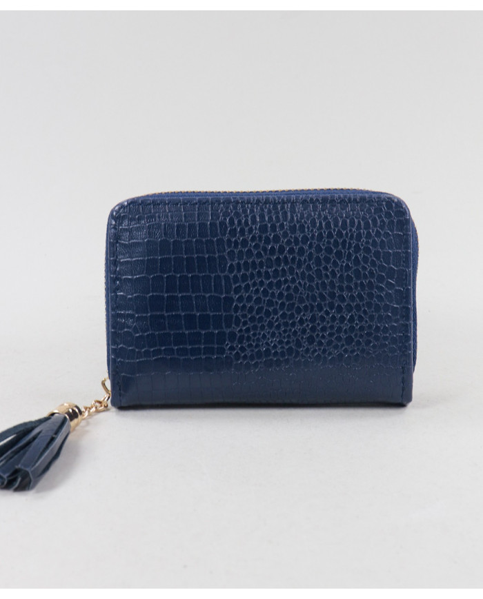 Carteira Feminina Azul com Berloque