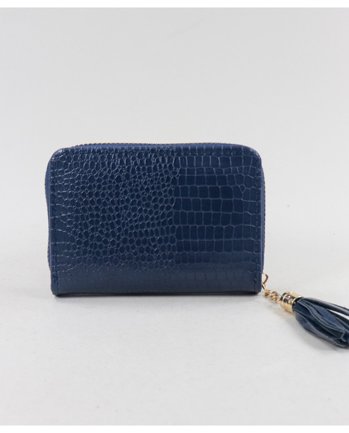 Carteira Feminina Azul com Berloque