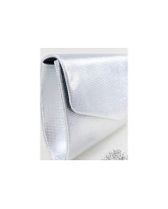 Pochete Prateada de Senhora Tipo Envelope