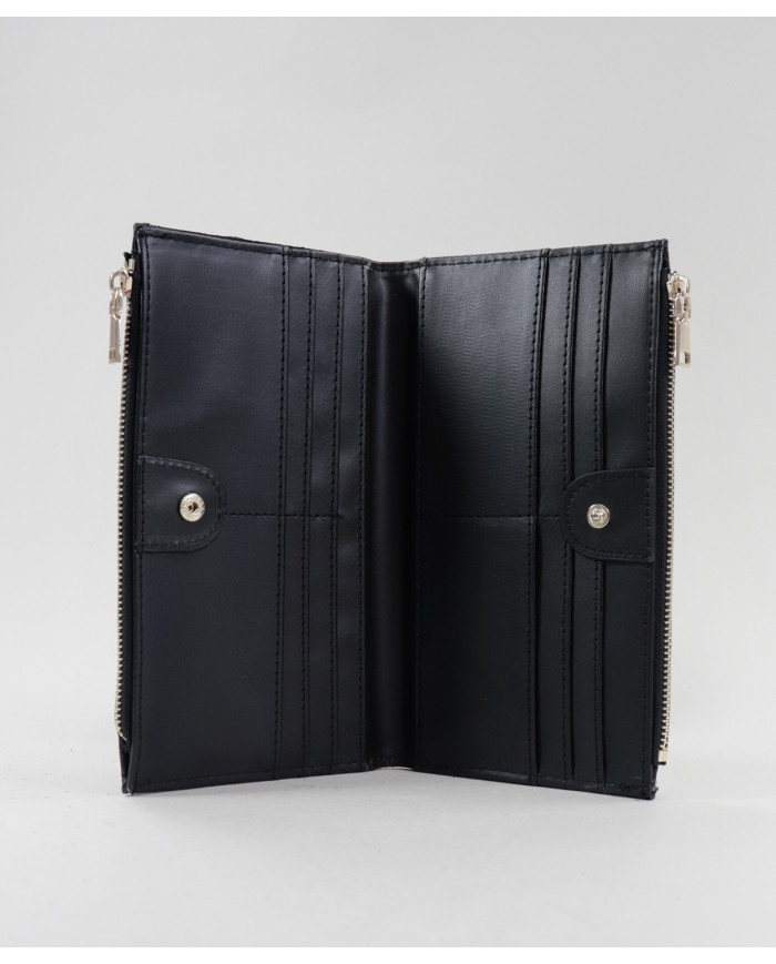 Women's Wallet Black with Various Partitions