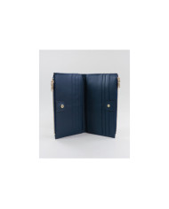 Blue Female Wallet with Various Partitions