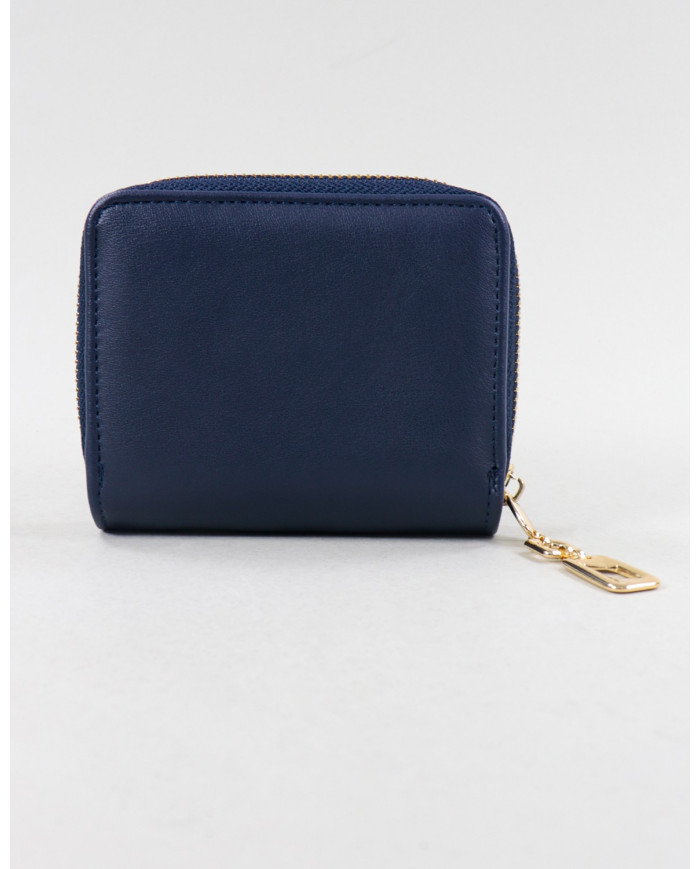 Carteira Azul de Senhora com Fecho