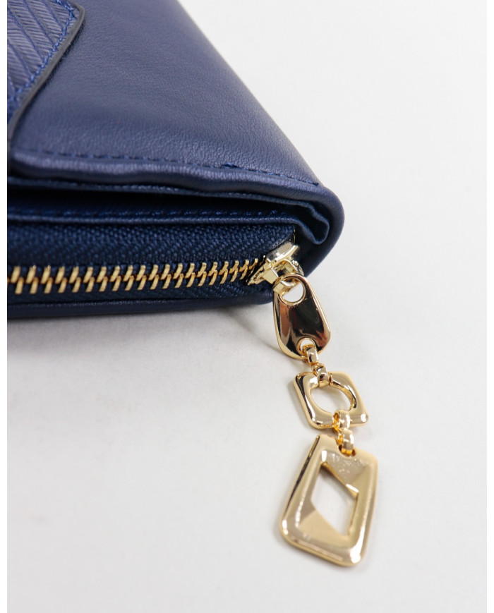 Wallet azul de Lady con cierre