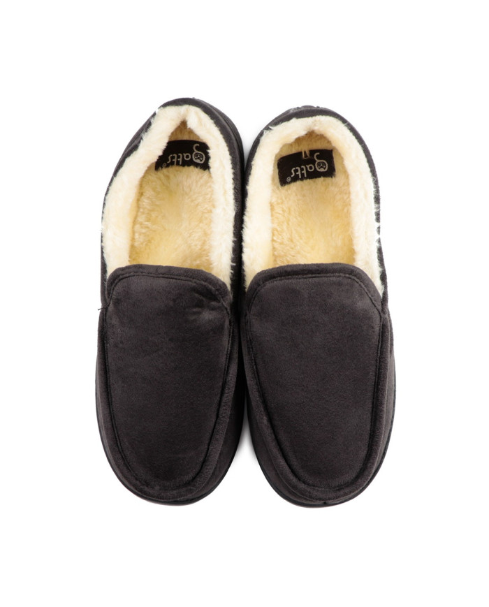Pantufas de Homem Castanhas com Pelo