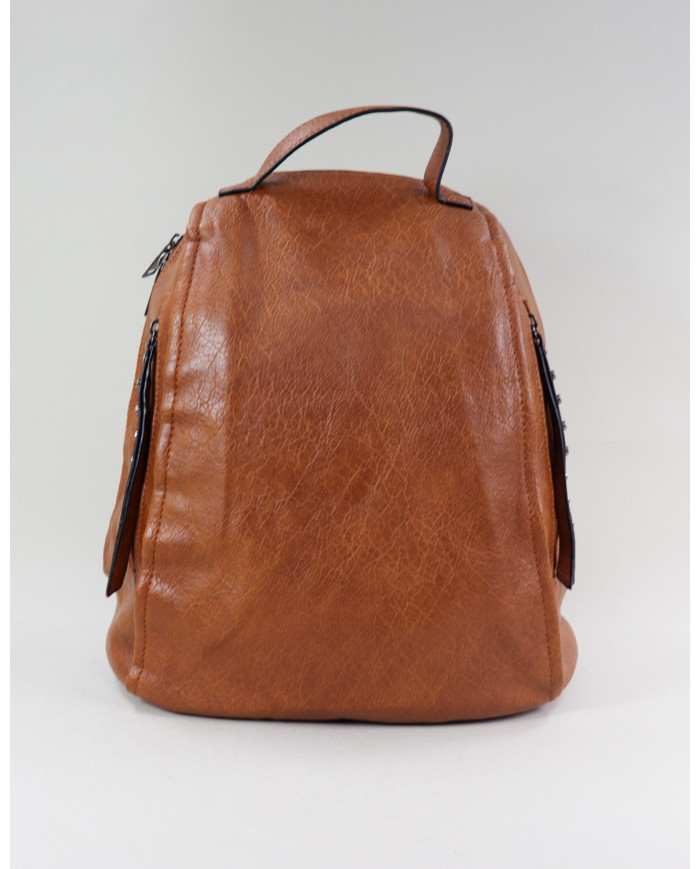 Mochila Camel de Senhora com Vários Bolsos