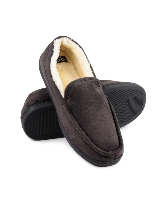 Pantufas de Homem Castanhas com Pelo