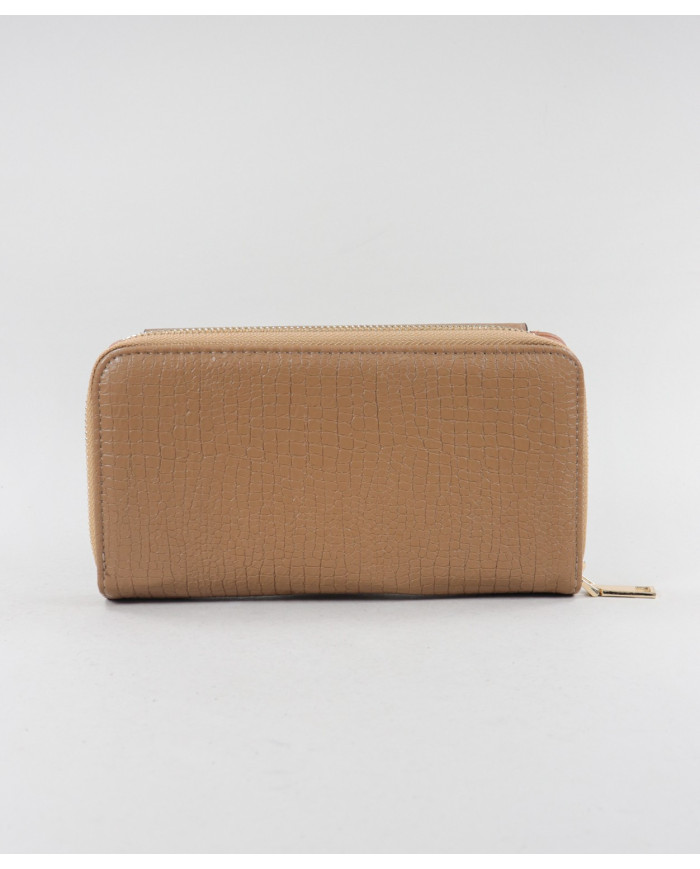 Women's Taupe Wallet with Texture