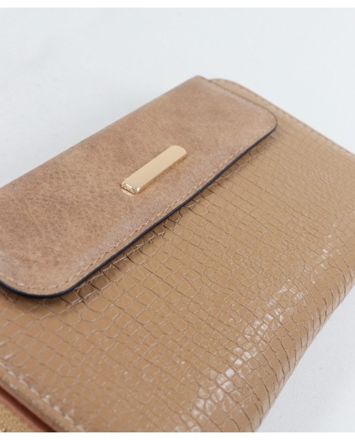 Cartera Taupe para Mujeres con Textura
