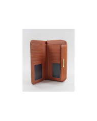 Women's Camel Wallet with Texture