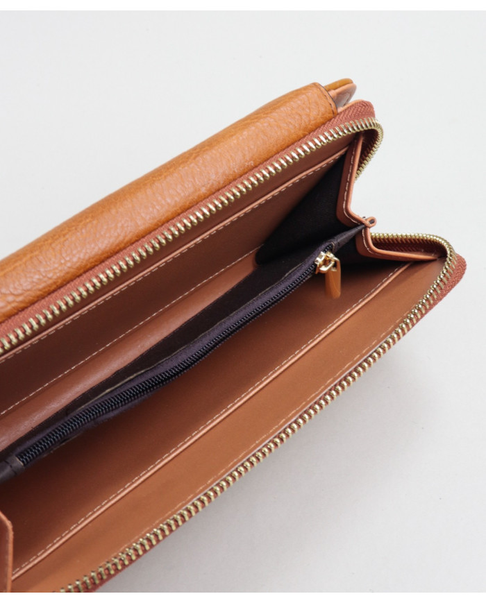 Camel Wallet de mujeres con textura