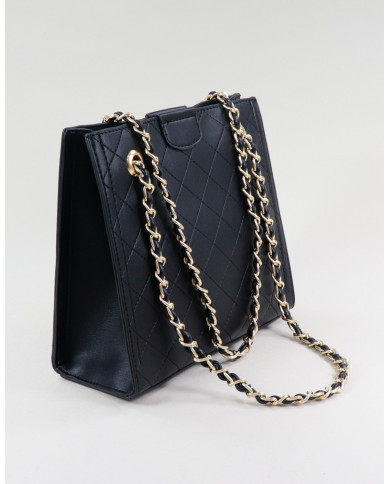 Black Lady Bag with Seams